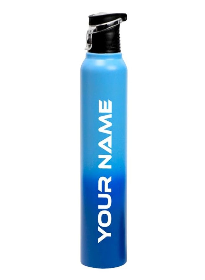 سبيديكس زجاجة مياه سبيدكس من الفولاذ المقاوم للصدأ سعة 1 لتر للأطفال، بنين وبنات، مثالية للنادي الرياضي، والرياضة، والاستخدام في الثلاجة، والمدرسة، والمكتب - 1000 مل، لون أزرق، غطاء قلاب - Image 1